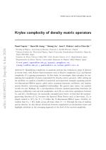 Krylov complexity of density matrix operators