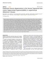 Dopamine neuron degeneration in the Ventral Tegmental Area causes hippocampal hyperexcitability in experimental Alzheimer’s Disease