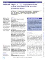 Impact of COVID-19 pandemic on utilisation of healthcare services: a systematic review