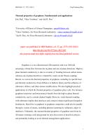 Thermal properties of graphene: Fundamentals and applications