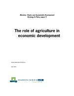 The role of agriculture in economic development