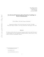 Accelerated Universe from Gravity Leaking to Extra Dimensions