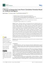 A Review of Intraocular Lens Power Calculation Formulas Based on Artificial Intelligence