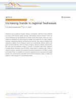 Increasing trends in regional heatwaves