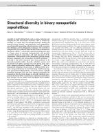 Structural diversity in binary nanoparticle superlattices