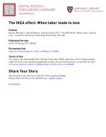 The IKEA effect: When labor leads to love