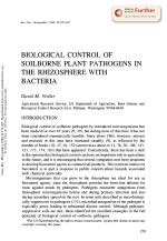 BIOLOGICAL CONTROL OF SOILBORNE PLANT PATHOGENS IN THE RHIZOSPHERE WITH BACTERIA
