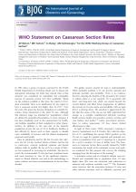 WHO Statement on Caesarean Section Rates