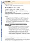 The Social Motivation Theory of Autism
