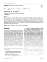 Human gut microbiome, diet, and mental disorders