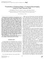Thresholding of Statistical Maps in Functional Neuroimaging Using the False Discovery Rate