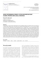 WHAT DETERMINES FOREST LITTER DECOMPOSITION? GLOBAL TRENDS AND LOCAL VARIANCE