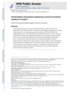 Transcriptome and genome sequencing uncovers functional variation in humans