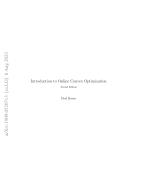 Introduction to Online Convex Optimization