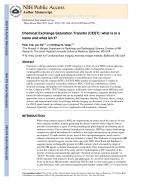 Chemical Exchange Saturation Transfer (CEST): what is in a name and what isn’t?
