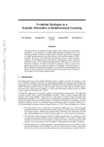 Evolution Strategies as a Scalable Alternative to Reinforcement Learning