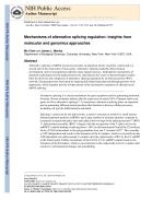 Mechanisms of alternative splicing regulation: insights from molecular and genomics approaches