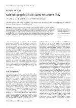Gold nanoparticles as novel agents for cancer therapy