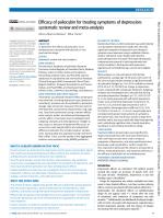 Efficacy of psilocybin for treating symptoms of depression: systematic review and meta-analysis
