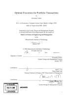 Optimal Execution for Portfolio Transactions