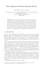 Short Signatures Without Random Oracles