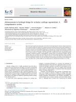 Advancements in hydrogel design for articular cartilage regeneration: A comprehensive review