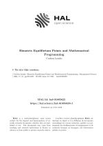 Bimatrix Equilibrium Points and Mathematical Programming