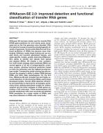 tRNAscan-SE 2.0: improved detection and functional classification of transfer RNA genes