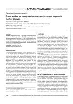 PowerMarker: an integrated analysis environment for genetic marker analysis