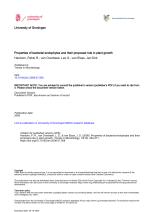Properties of bacterial endophytes and their proposed role in plant growth