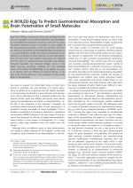 A BOILED-Egg To Predict Gastrointestinal Absorption and Brain Penetration of Small Molecules