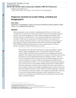 Chaperone machines for protein folding, unfolding and disaggregation