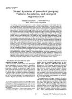 Neural dynamics of perceptual grouping: Textures, boundaries, and emergent segmentations