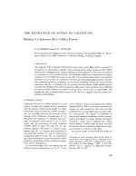 THE MECHANISM OF ACTION OF COLCHICINE Binding of Colchicine-3H to Cellular Protein