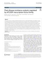 Plant disease resistance outputs regulated by AP2/ERF transcription factor family