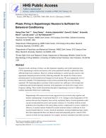 Phasic Firing in Dopaminergic Neurons Is Sufficient for Behavioral Conditioning