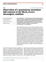 Observation of a spontaneous anomalous Hall response in the Mn5Si3 d-wave altermagnet candidate