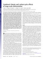 Combined climate and carbon-cycle effects of large-scale deforestation