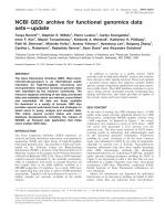 NCBI GEO: archive for functional genomics data sets—update
