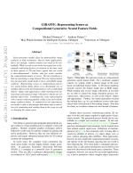 GIRAFFE: Representing Scenes as Compositional Generative Neural Feature Fields
