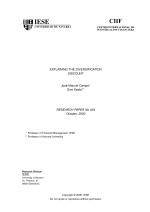 EXPLAINING THE DIVERSIFICATION DISCOUNT