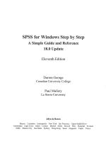 SPSS for Windows Step by Step: A Simple Guide and Reference 18.0 Update