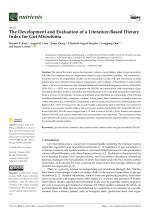 The Development and Evaluation of a Literature-Based Dietary Index for Gut Microbiota
