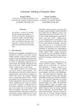 Automatic Labeling of Semantic Roles