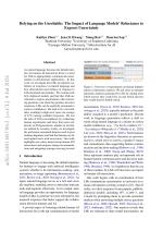 Relying on the Unreliable: The Impact of Language Models' Reluctance to Express Uncertainty