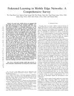 Federated Learning in Mobile Edge Networks: A Comprehensive Survey