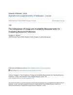 The Comparison of Usage and Availability Measurements for Evaluating Resource Preference