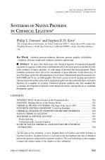SYNTHESIS OF NATIVE PROTEINS BY CHEMICAL LIGATION