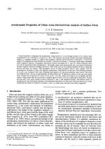 Aerodynamic Properties of Urban Areas Derived from Analysis of Surface Form