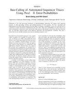 Base-Calling of Automated Sequencer Traces Using Phred. II. Error Probabilities